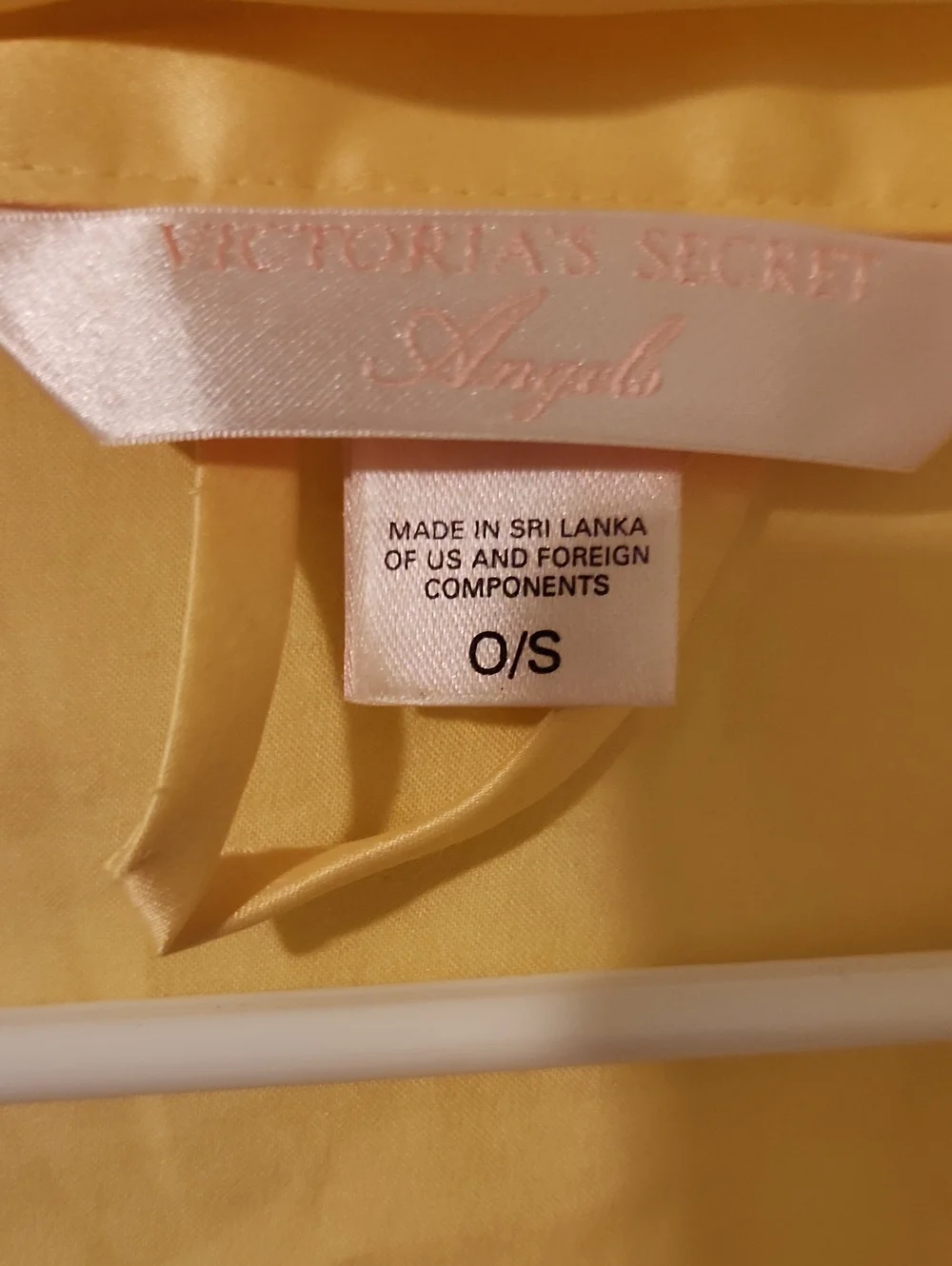Vintage Victoria's Secret Yellow Satin Angel Robe Sz O/S